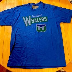 HARTFORD WHALERS NHL RETIRED TEAM T SHIRT MENS MEDIUM NWOT